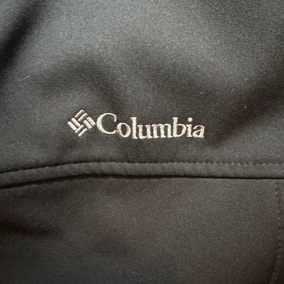 Columbia Men’s Large Softshell Jacket Black Full Zip Omni-Shield Outdoor Coat - Picture 6 of 7